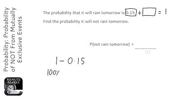 Probability: Probability of NOT From Mutually Exclusive Events (Grade 3) - GCSE Maths Revision