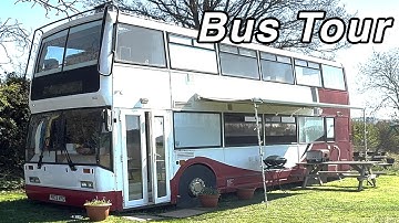 Double Decker BUS Turned Cozy Tiny Dream Home!