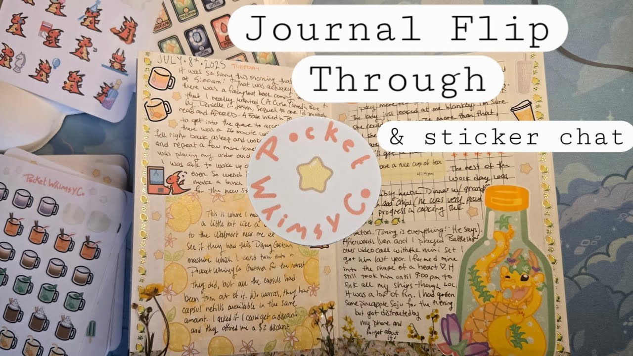 Пролистывание страниц дневника (и чат со стикерами) | PocketWhimsyCo ⭐️