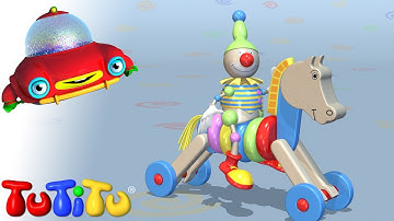 🎁TuTiTu Builds a Wooden Horse - 🤩Fun Toddler Learning with Easy Toy Building Activities🍿