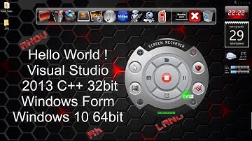 Hello World Visual Studio 2013 C++ 32bit.  Windows Form