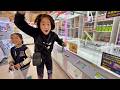 駅前にあるクレーンゲーム🎮初めてのゲームセンターに挑戦してみた🧒🏻👧🏻👦🏻