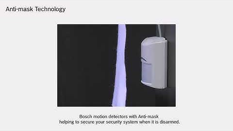 Motion Detector Technology - Anti-mask Technology