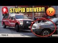 Don't Be This Guy!! - Dumb Drivers Block Fire Trucks - GIVE WAY!