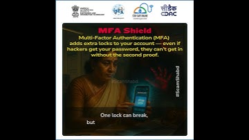 MFA Shield 🛡️ The 2-Step Lock Hackers Can’t Break! #shorts  #cybersurakshitbharat