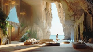 Cave Hotel Ambience | Lofi Music & Nature Sounds  Waves | Relax / Stress Relief