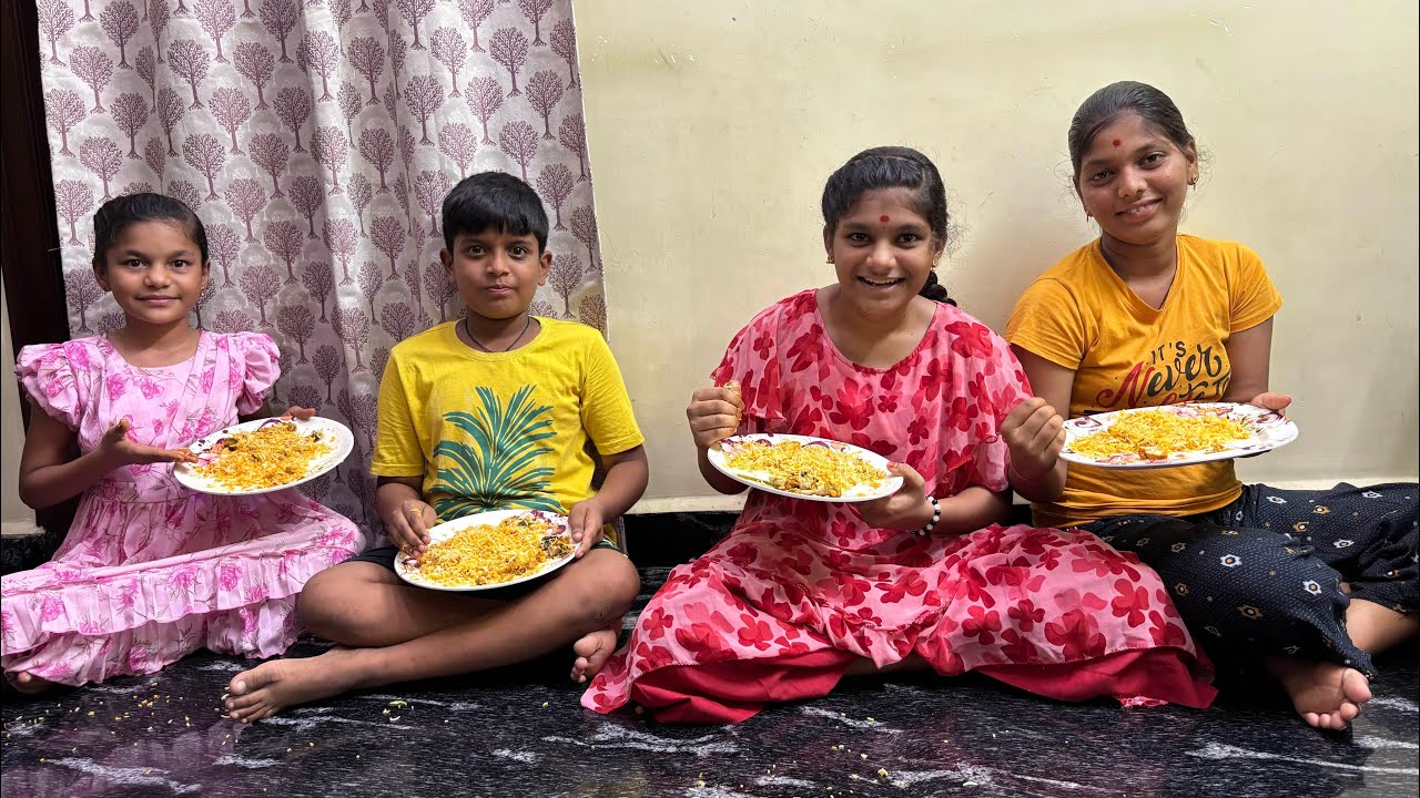 మా తమ్ముడితో first time chicken biryani challenge చేసినం friends || 100 rupees కోసం ఎట్లా తిన్నారో