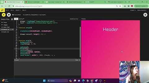 Demo | p5.js | Load Font & Image