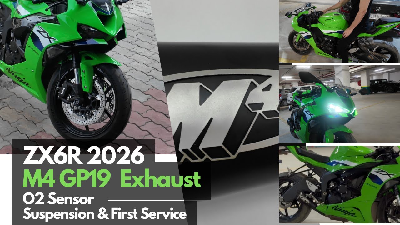 ZX6R 2026 First Service + M4 GP19 Slip-On Install | O2 Sensor Fix