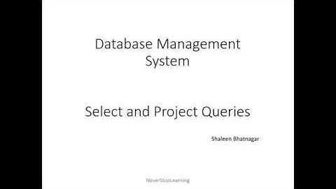 Select Project Queries (DBMS)