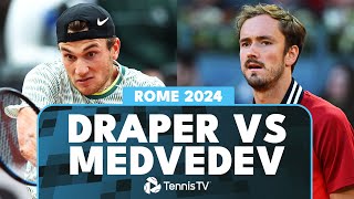 Daniil Medvedev Vs Jack Draper Highlights Rome 2024