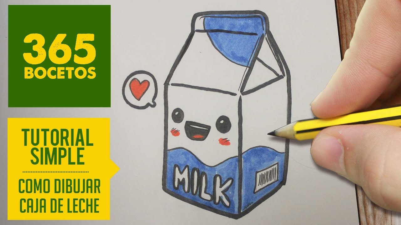 COMO DIBUJAR UNA CAJA DE LECHE KAWAII PASO A PASO - Dibujos kawaii faciles  - draw a bottle of milk - thptnganamst.edu.vn