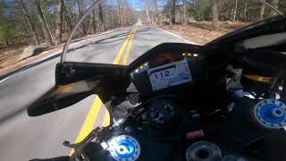 Aprilia RSV4 RF on tight twisty road SC Project CR-T pure sound *4K*