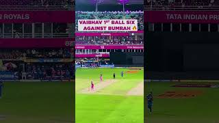 Vaibhav Suryavanshi launches a SIX off the very first ball against Jasprit Bumrah | #shorts #viral