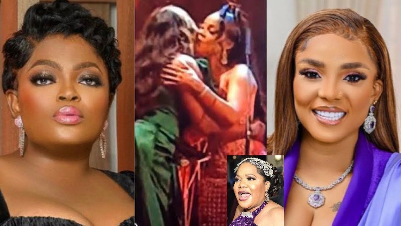 Download ‘It's Fake Love' Fans Reacts As Iyabo Ojo Hugs Funke Akindele On Stage, Claims Toyin Abraham Did..