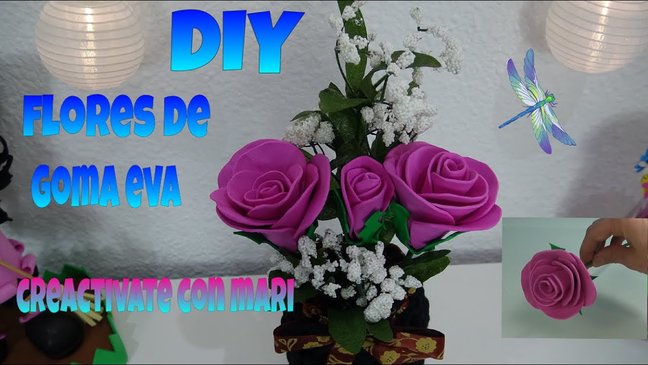 Rosas eternas. Manualidad para niños y regalo para mamá - Aprendiendo con  Julia