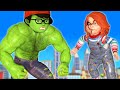 Scary Stranger 3D - NickHulk and Miss T vs Chucky and Zombie Funny Gaming