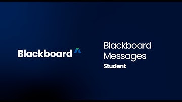 Blackboard Messages for Students