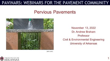 Pavinar: Pervious Pavements