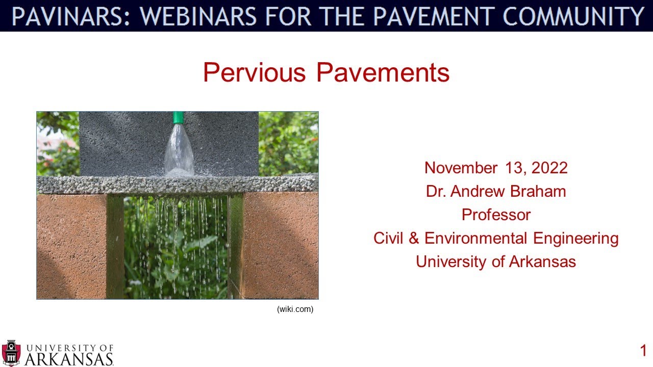 Pavinar: Pervious Pavements