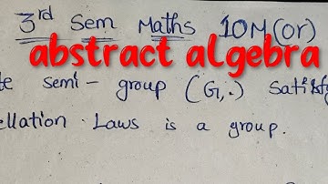 3 sem maths (abstract algebra) #bsc #maths #telugu #notes#imp #maths