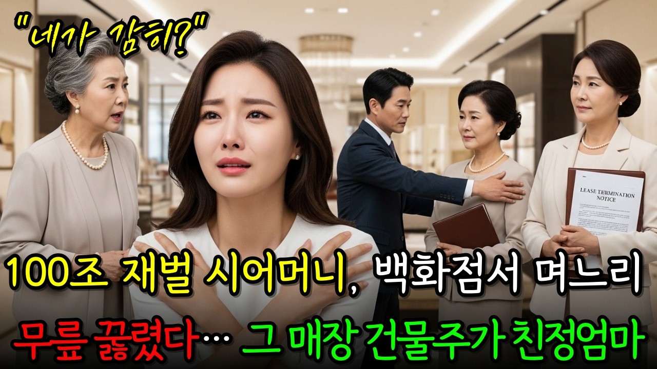 100조 재벌 시어머니, 백화점서 며느리 무릎 꿇렸다… 그 매장 건물주가 친정엄마였다!