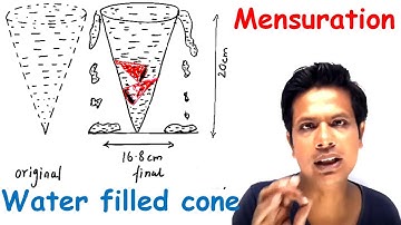 MENSURATION Exercise 17.5 Q 17 Class X ICSE | IIT JEE A vessel in the form of an inverted cone