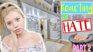 Reacting To Hate Comments on my ROOM TOUR! Part 2! | Sasha Morga