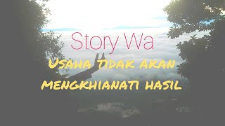 Story Wa... USAHA TIDAK AKAN MENGKHIANATI HASIL..