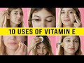 How To Use VITAMIN E Oil For Glowing Skin &amp; Smooth Hair | 10 Uses Of Vitamin E Capsules