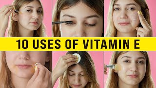 How To Use VITAMIN E Oil For Glowing Skin & Smooth Hair | 10 Uses Of Vitamin E Capsules screenshot 2