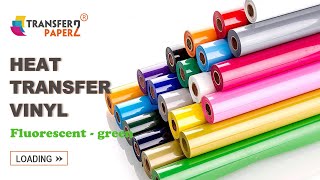 Fluorescent green color heat transfer vinyl for textile