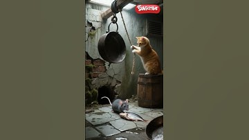 😼🐭 CAT vs MOUSE FRYING PAN TRAP! The SHOCKING Ending! ⚡🍳 #shorts #funnyvideo #mousetrap #cats