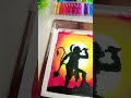 Powerful Lord Hanuman Art 🕉️ | Easy Oil Pastel Silhouette Drawing #art #Hanuman Ji#painting #artwork