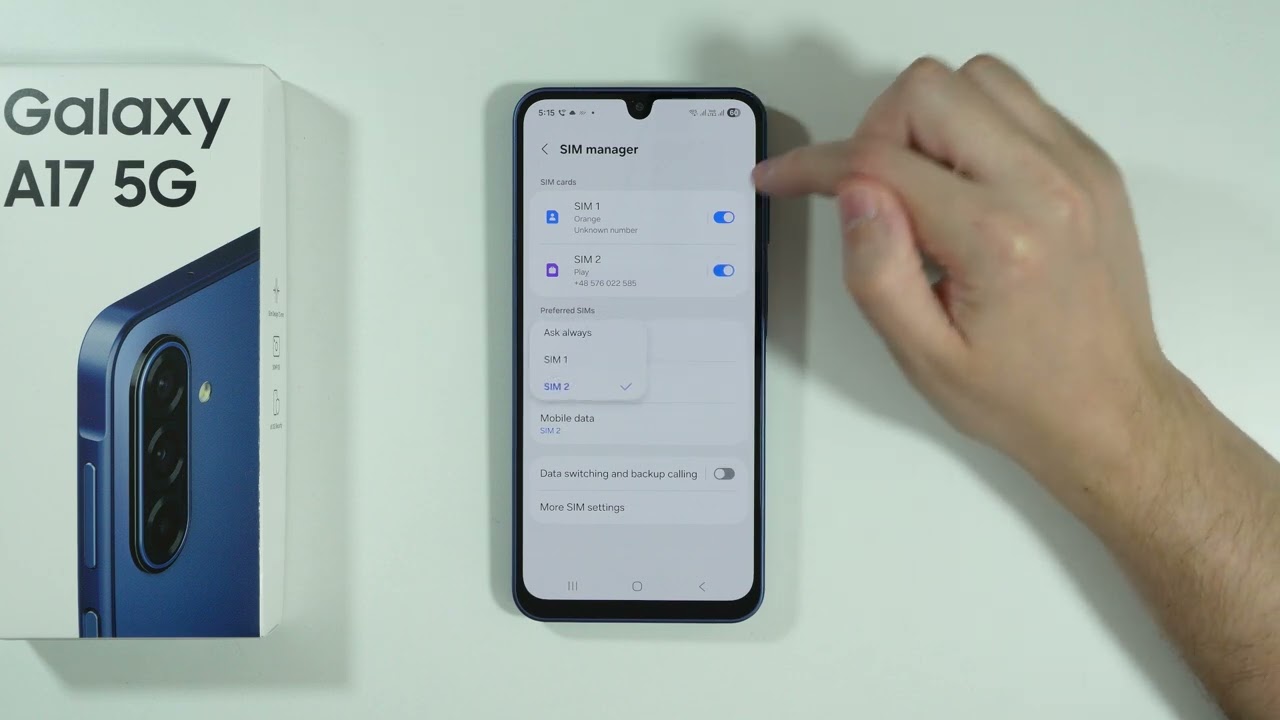 Samsung Galaxy A17: How to Change Preferred SIM for Calls