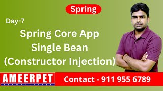 Spring Boot | Spring Core App with Constructor Injection | By Srinivas | Ameerpet Technologies