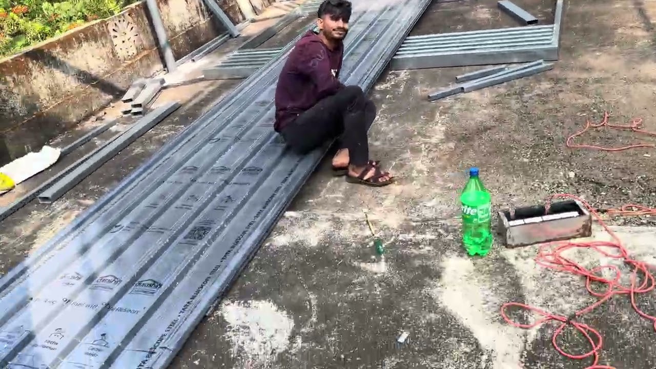 Roofing sheet work, Chand engineering works, Kabaka. 