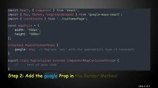 Resolving TypeScript Errors with Google-Maps-React
