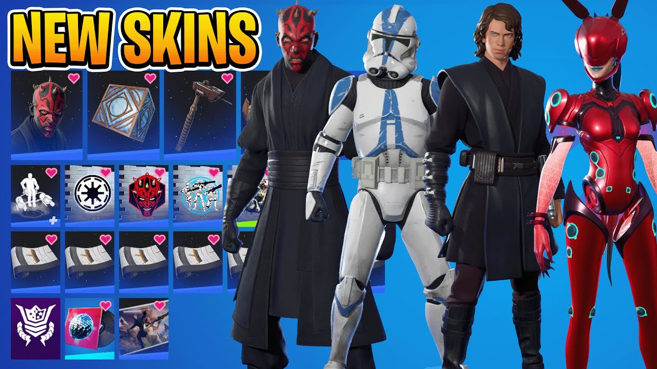  NEW Fortnite Star Wars Update Darth Maul Anakin Skywalker Clone 