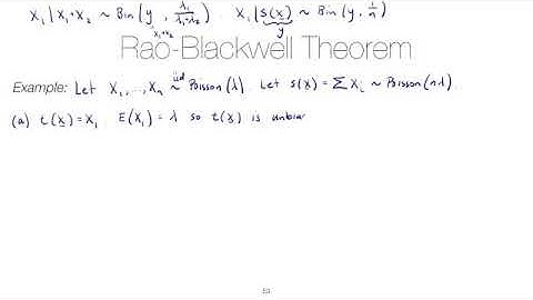 STAT 4520 Unit #5: Rao-Blackwell example