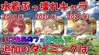 水着ぶっ壊れキャラの追加タイミング！いつもヤバいキャラが来てるんですよ・・・【グラブル】