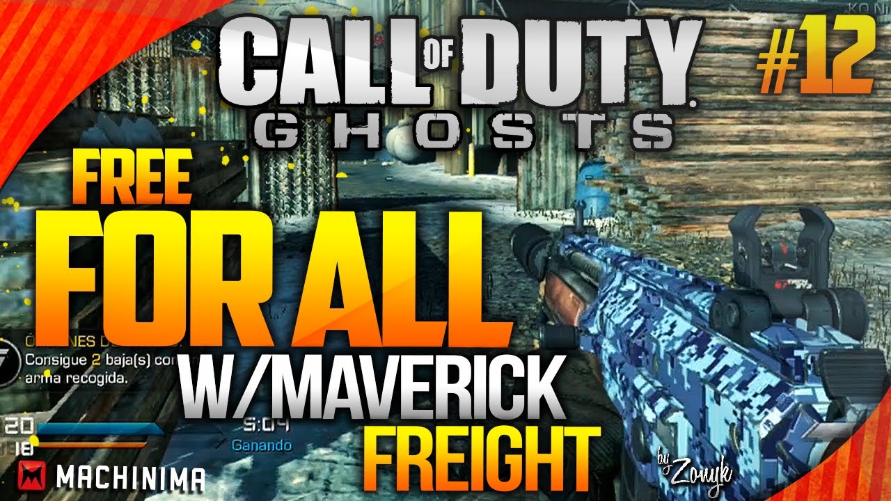 ¡M@LDITA MI SUERTE xD! Free for All c/Maverick (Freight) - CoD Ghosts [Live #12] call of duty ghosts エンディング