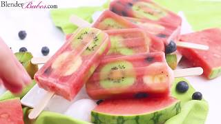 Watermelon Popsicles with Fruit SO EASY | Blender Babes by Blender Babes 1,309 views 4 years ago 1 minute, 6 seconds