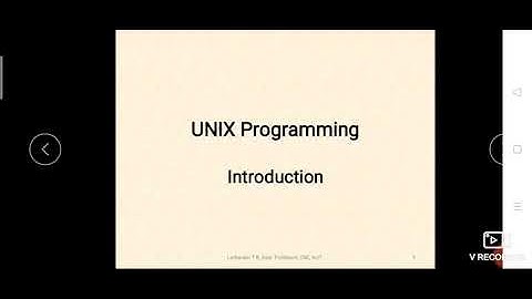 UNIX Programming Introduction 18CS56