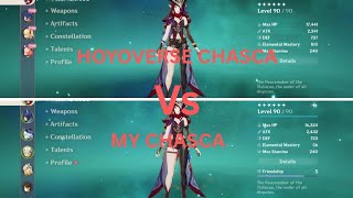 Perbandingan Build Chasca Hoyoverse VS Build ku sendiri | Genshin Impact Indonesia 