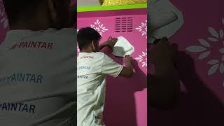 wall painting sticker design bedroom 🏡 #painting #viralvideo