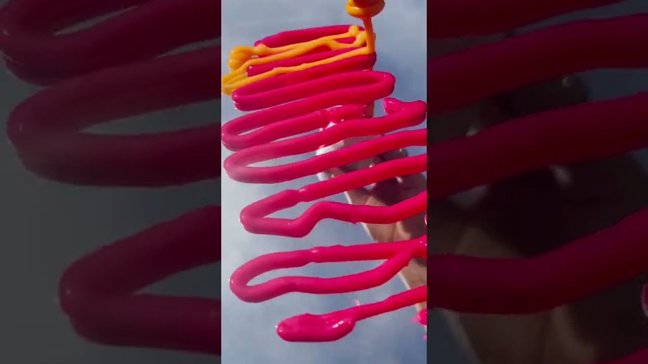 Satisfying pink & peach colour blend 🌈 