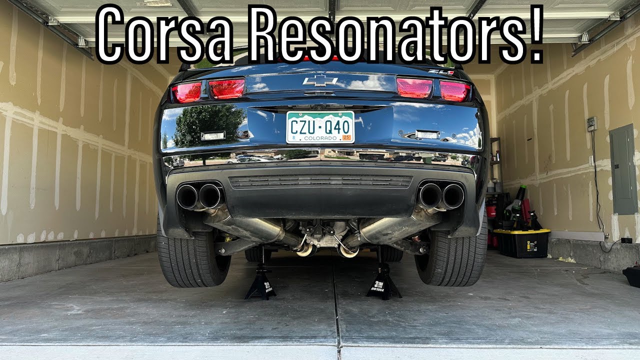 Making the exhaust on my Camaro ZL1 PERFECT! (Corsa Resonators)