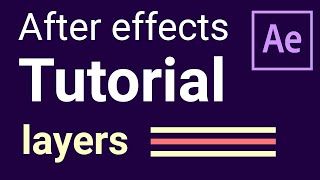 After Effects CC 2020 beginner tutorial - layers