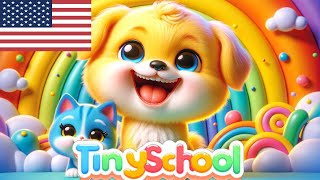 Rainbow Adventure: Brave Rescue of the Missing Puppies | tinyschool Kids Storytime